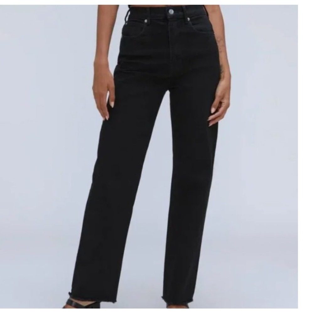 Everlane The Way High Jean Woman’s 26 black straight leg